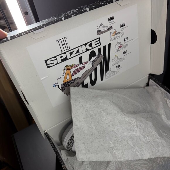 Air Jordan Spizike Low Sneaker Bundle White/University Blue & Grey/Yellow Size 1 - Picture 4 of 16